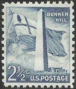 # 1034 MINT NEVER HINGED BUNKER HILL MONUMENT    