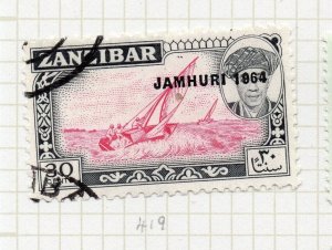 Zanzibar 1964 Early Issue Fine Used 30c. Optd Jamhuri NW-207706