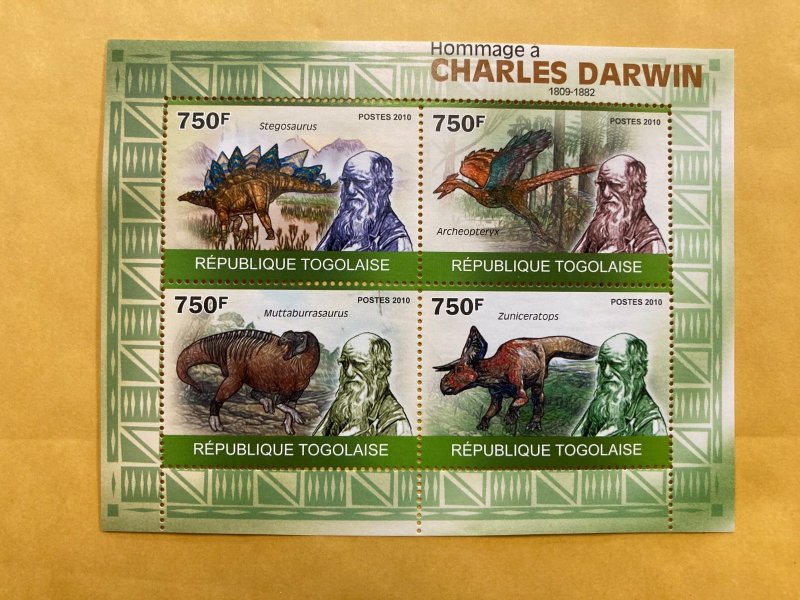 KAPPYSTAMPS  TOGO CHARLES DARWIN SOUVENIR SHEET MINT NH CS2032