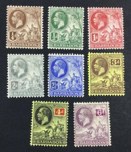 MOMEN: BARBADOS SG #170-177 MINT OG H £47 LOT #6759