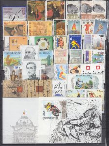 Z7122 J L,Stamps mnh belgium semi,s collection w/ sets and s/s, nice condition