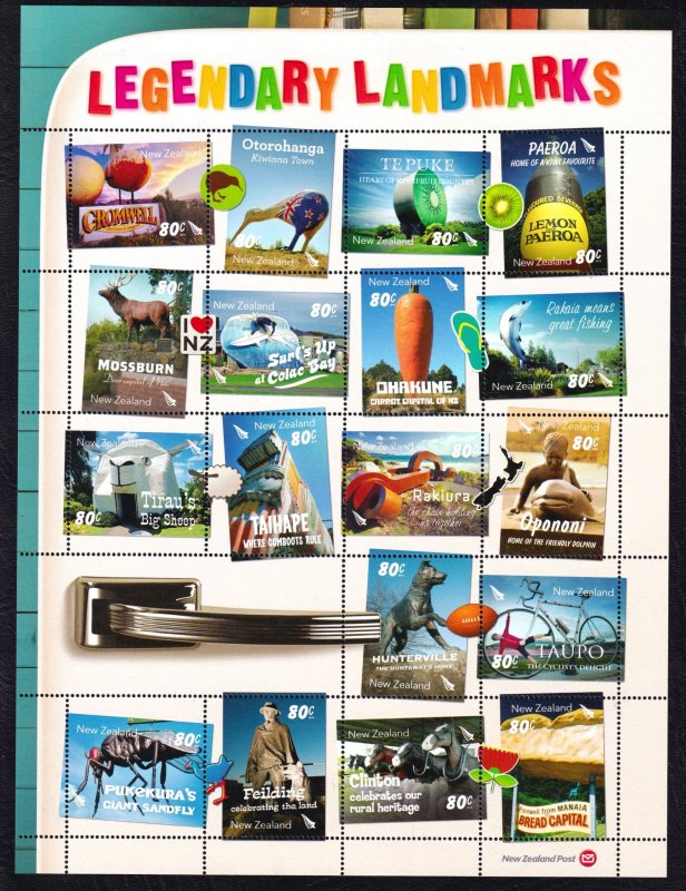 New Zealand 2014 Legendary Landmarks Mint MNH Miniature Sheet SC 2532