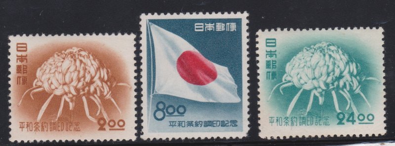 japan 546-548, Mint-Very lightly Hinged Original Gum