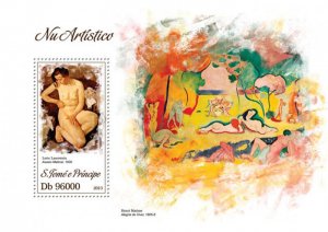 St Thomas - Art - Nude Paintings - Laserstein - Stamp S/S - ST13314b