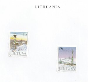 LITHUANIA - 2000 - Christmas & New Year - Perf 2v Set - M L H