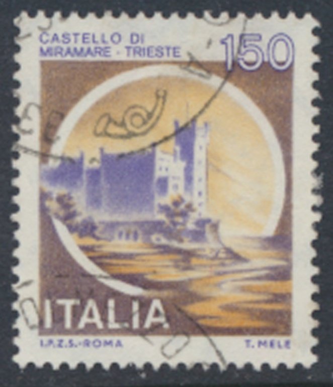 Italy SC# 1501  Used  Castello di Miramare  see details & scans