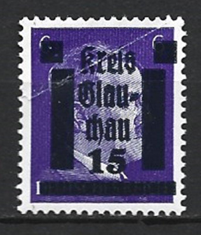 COLLECTION LOT 6794 GERMANY GLAUCHAU MI#5a MNH 1945 FOLDED