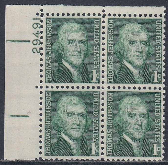 Scott 1278 MNH UL Pl Blk 29491 - 1965-78 Prominent Americans Issue