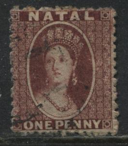 Natal QV 1864 1d brown red used