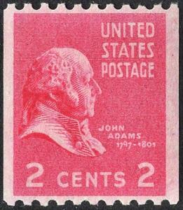 SC#850 2¢ John Adams Coil Single (1939) MNH