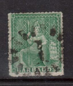 Barbados #12 (SG #16) Used **With Stanley Gibbons Letter**