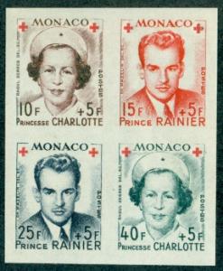 Monaco #B99a Imperf  MNH  Scott $45.00   Block of 4