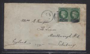 ST HELENA COVER  (P1108B) 1900 QV 1/2D X 2  TO ENGLAND