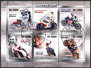 Sao Tome and Principe 2010 Motorcycles MOTO GP Sheet Used / CTO