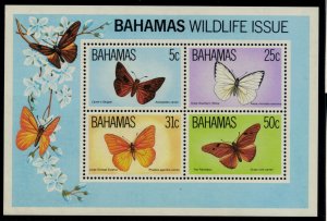 Bahamas #542a* NH  CV $10.00  1983 Butterflies Souvenir Sheet