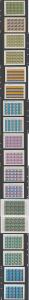 USA RYUKYU 1953-71 Sc WX2-WX20 & WX4a-WX20a PERF & IMPERF SHEETS MNH VF SCV$387