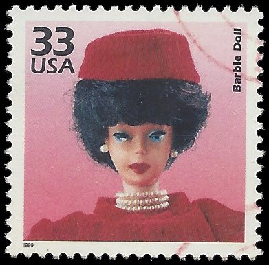 #3188i 33c The 1960's Mattel's Barbie Doll 1999 Used