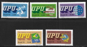 Brazil 1627-31 1979 18th UPU Congress set MNH