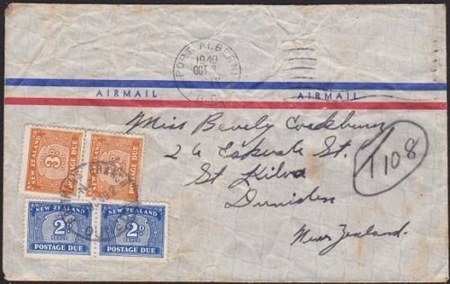 CANADA TO NEW ZEALAND 1949 cover with 2d(2) & 3d(2) postage dues............1887 