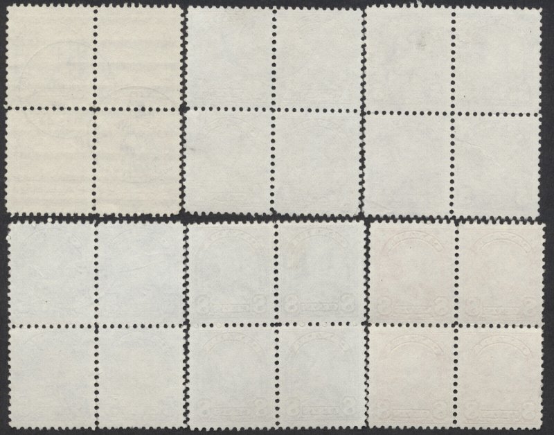 Canada Lot of 12 George V Arch Issue Used Blocks 1c/8c Values F-VF Mainly CDS