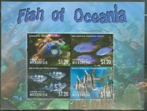 MICRONESIA 2013 FISH OF OCEANIA  SHEET II MINT NH