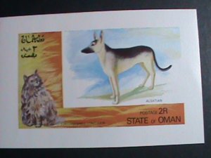 ​OMAN STAMP-1973-  BEAUTIFUL LOVELY ALSATAIN  DOG MNH -S/S SHEET VERY FINE