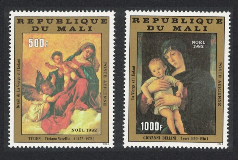 Mali Titian Bellini Christmas Religious Paintings 2v 1982 MNH SG#945-946