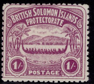 BRITISH SOLOMON ISLANDS EDVII SG7, 1s bright purple, M MINT. Cat £90.