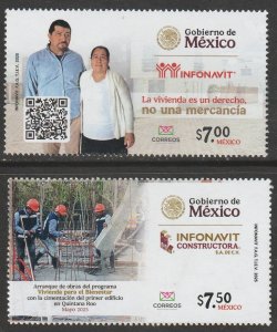 MEXICO NEW ISSUE 2025 INFONAVIT HOUSING, SET OF 2. MINT, NH. VF.