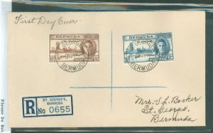 Bermuda 131/132 cv for single stamps - FDC