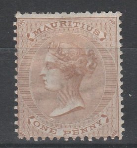 MAURITIUS 1863 QV 1D BROWN  