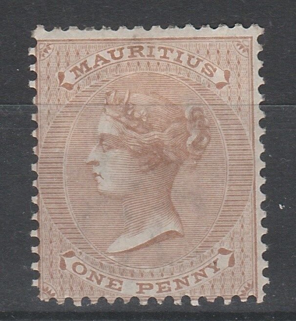 MAURITIUS 1863 QV 1D BROWN  