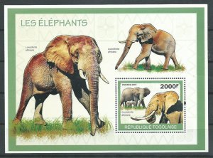 Togo   Elephants    SS     Mint NH VF  2010   PD