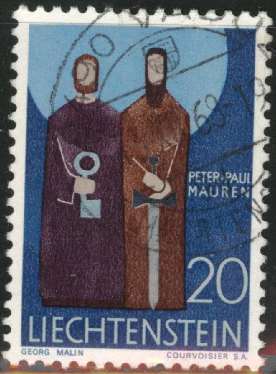 LIECHTENSTEIN Scott 432 Used from the 1967-71 Patron Saint set