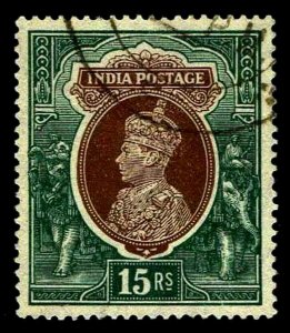 1937-40 India #166 KG VI Watermark 196 - Used - VF/XF - CV$90.00 (ESP#2346)