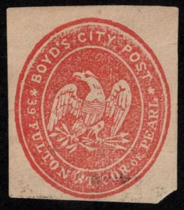 US #Local 20L VF/XF mint no gum, Boyd, red on white, sold as is, !