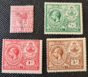 Bahamas, George V issues,  unused set of 1920-34 , SCV$5.85