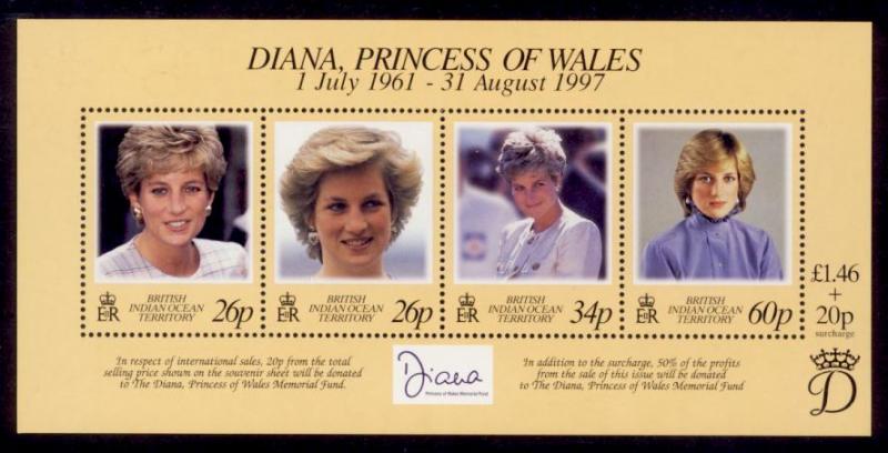 British Indian Ocean Territory Sc# 197 MNH Princess Diana Memorial (S/S)