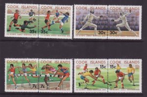 Cook Is.-Sc#451-4- id10-unused hinge remnant set-Sports-Montreal Olympics-1975-