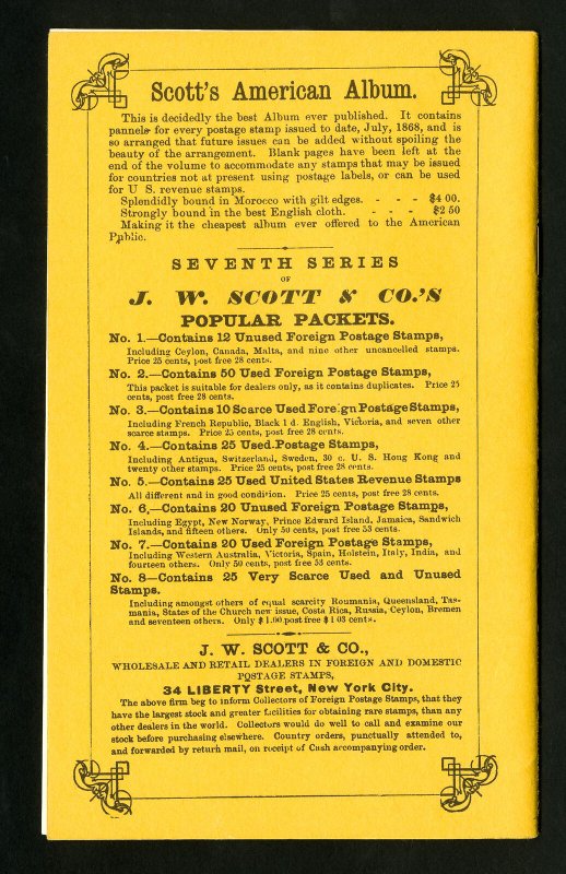 1868 America & Foreign Postage Stamps Descriptive Catalogue In Superb Condition