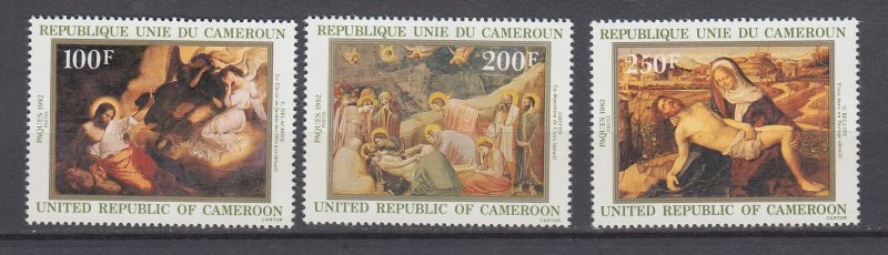 J29714, 1982 cameroun set mnh #701-3 art