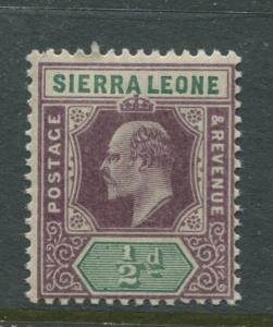 Sierra Leone - Scott 64 - KEVII-Definitive-1903 - MNH- Single 1/2d Stamp