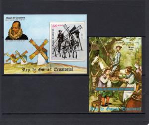 Equatorial Guinea 1975 Mi.#Bl.164/165 DON QUIJOTE 2 SS Perf.+Imperf.MNH VF