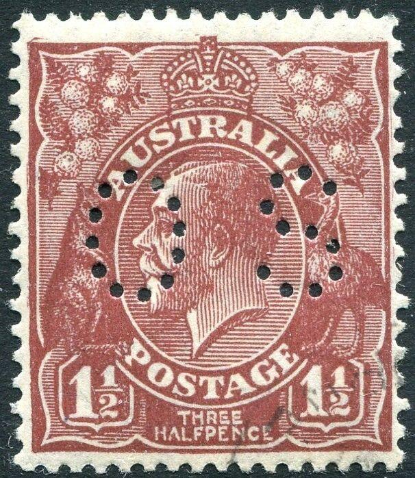 AUSTRALIA-1926-30 1½d Red-Brown Official Perf 13½ x 12½  Sg 0102 MOUNTED MINT 