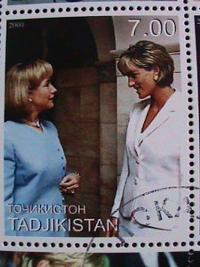 TAJIKISTAN-2000-IN MEMORIAL OF PEOPLE'S QUEEN-LADY DIANA-CTO-S/S VERY FINE