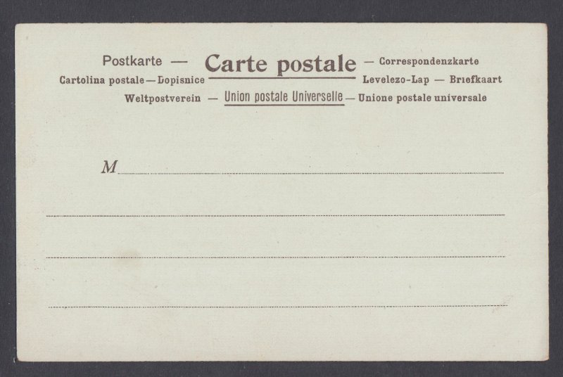 La Poste en Perse, stamp, flag and postman on PERSIA post card, VF
