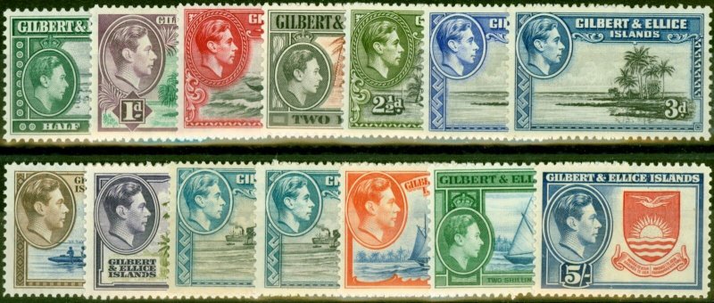 Gilbert & Ellice Islands 1939-55 Extended Set of 14 SG43-54 Fine FLMM