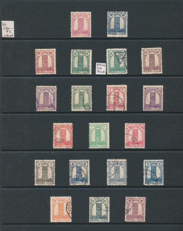 French Morocco 1939/51 Used Incl. Airmail (Apx 115 Items) AB3118