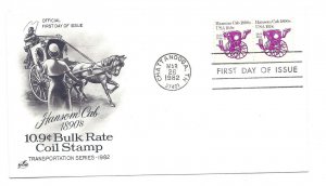 1904  10.9c Hansom Cab 1890s ArtCraft FDC