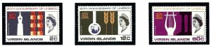 British Virgin Is 176-78 MNH 1966 Unesco    (ap1297)